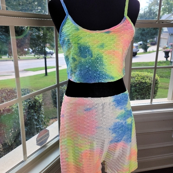 2pc‎ Tie-dye Bubble Texture  Short Set - Picture 11 of 11